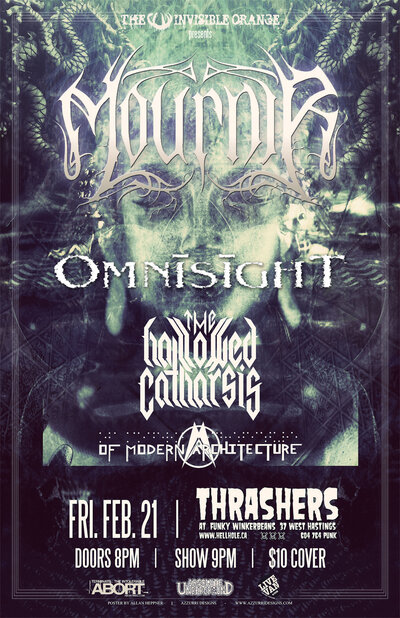 A night of local metal progression!: Mournir, Omnisight, The Hallowed Catharsis, Of Modern Architecture @ Funky Winker Beans Feb 21 2014 - May 7th @ Funky Winker Beans
