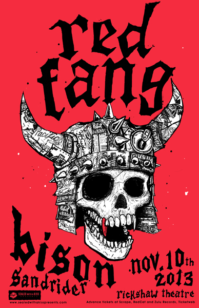 Red Fang, Bison, Sandrider @ Rickshaw Theatre Nov 10 2013 - May 6th @ Rickshaw Theatre