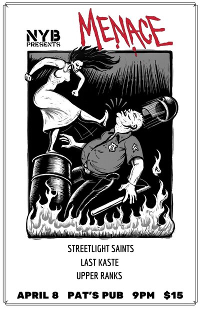 UK Punk Legends: MENACE, Streetlight Saints, Last Kaste, Upper Ranks @ Pat's Pub Apr 8 2017 - May 6th @ Pat's Pub