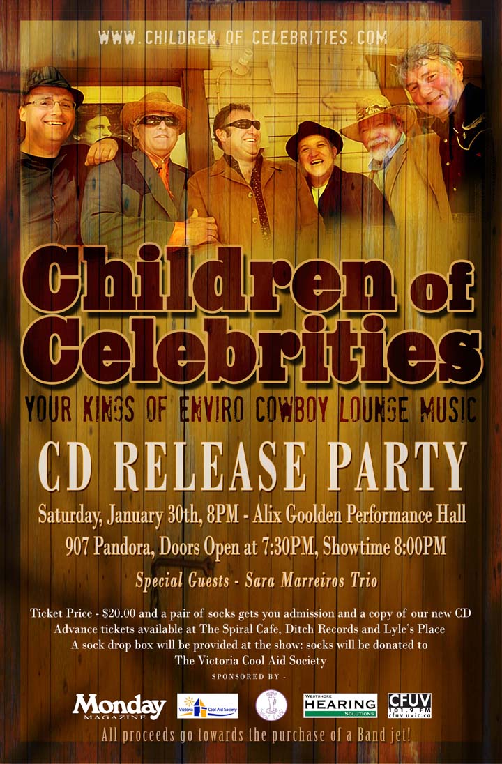 Children of Celebrities CD release concert: Children Of Celebrities @ The Duncan Showroom - Upstairs Mar 6 2010 - May 23rd @ The Duncan Showroom - Upstairs