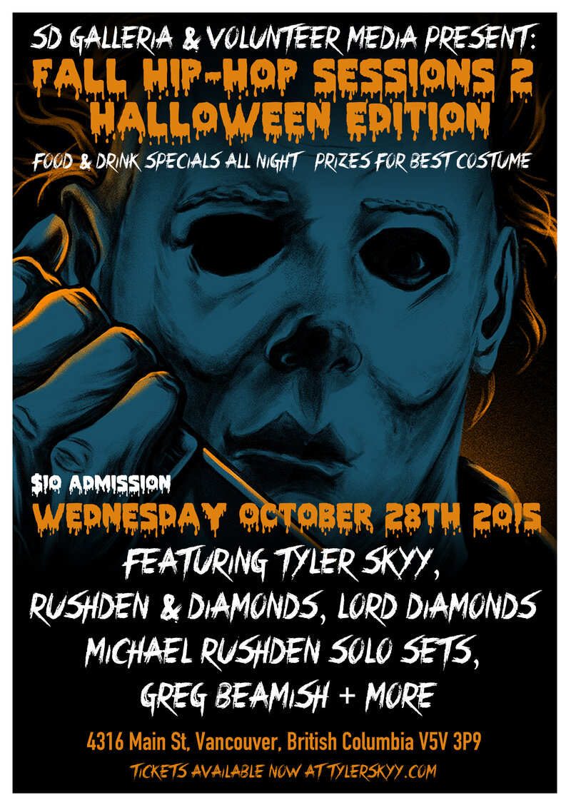 Fall Hip Hop Sessions 2: Greg Beamish, Tyler Skyy, Rushden & Diamonds, Lord Diamonds, Michael Rushden, BeatzByLekz @ SD Galleria Oct 28 2015 - May 8th @ SD Galleria