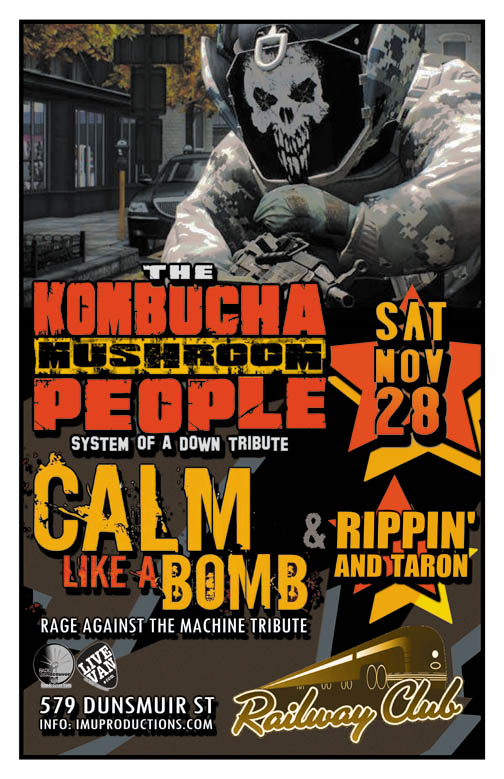 The Kombucha Mushroom People, Calm Like A Bomb, Rippin' and Taron @ Railway Club Nov 28 2015 - May 6th @ Railway Club