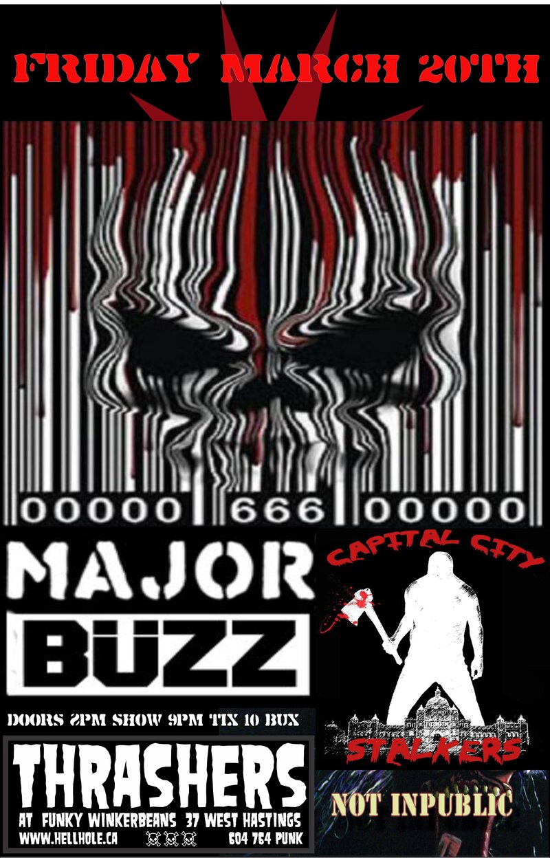 Major buzz, Capital City Stalkers, NOT INPUBLIC @ Funky Winker Beans Mar 20 2015 - May 7th @ Funky Winker Beans