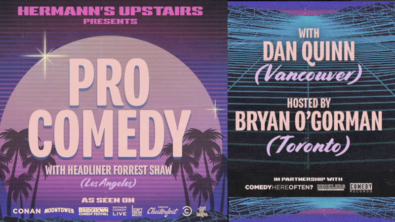 HERMANN'S UPSTAIRS: Pro Stand Up Comedy - Forrest Shaw and More! - Jun 3rd @ Hermann's Jazz Club