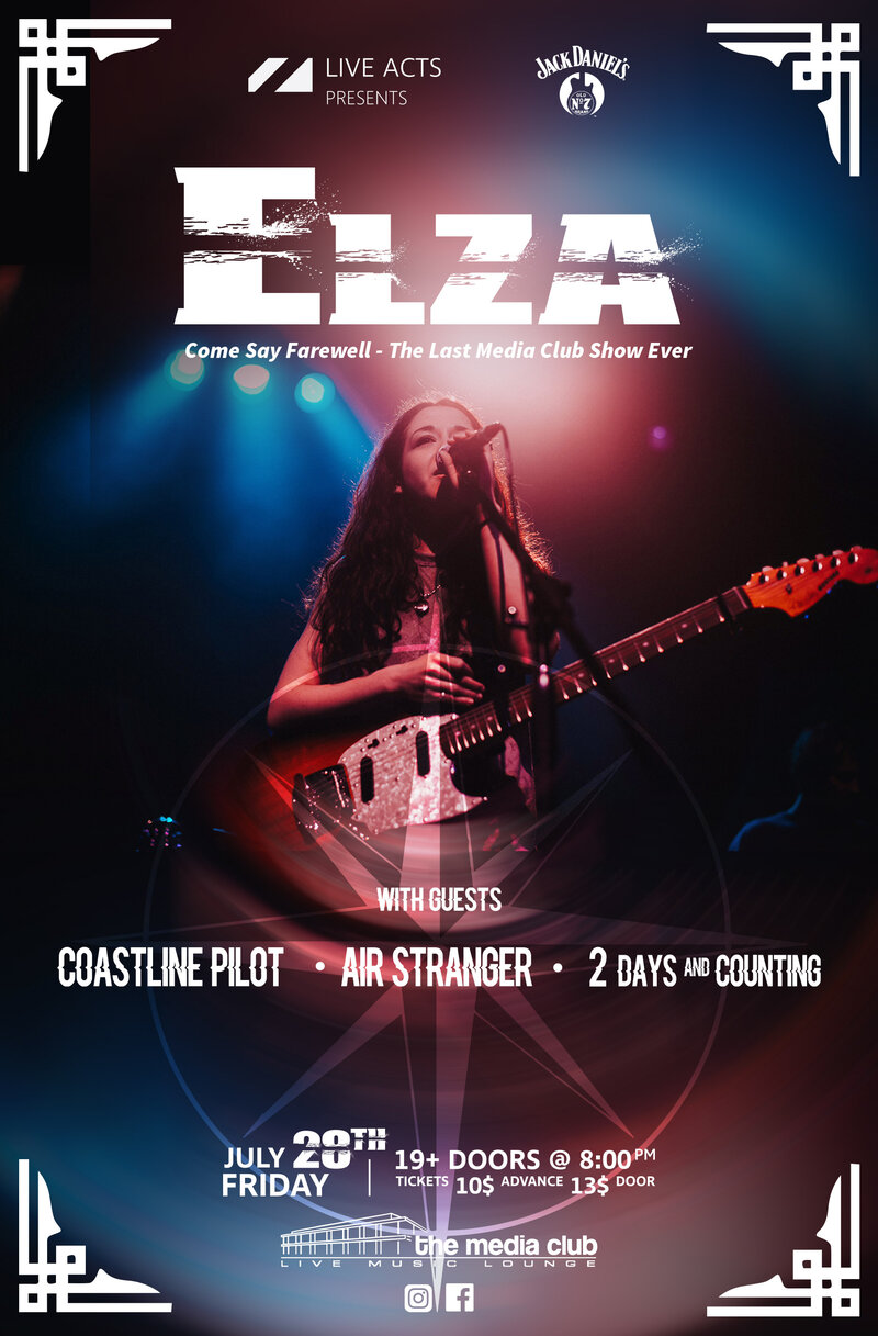 Elza, Coastline Pilot, Air Stranger, 2 Days and Counting @ The Media Club Jul 28 2017 - May 9th @ The Media Club