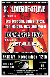 SOLDIEROF4TUNE, Damage Inc  @ Studio  54 Dec 31 1969 - May 9th @ Studio  54
