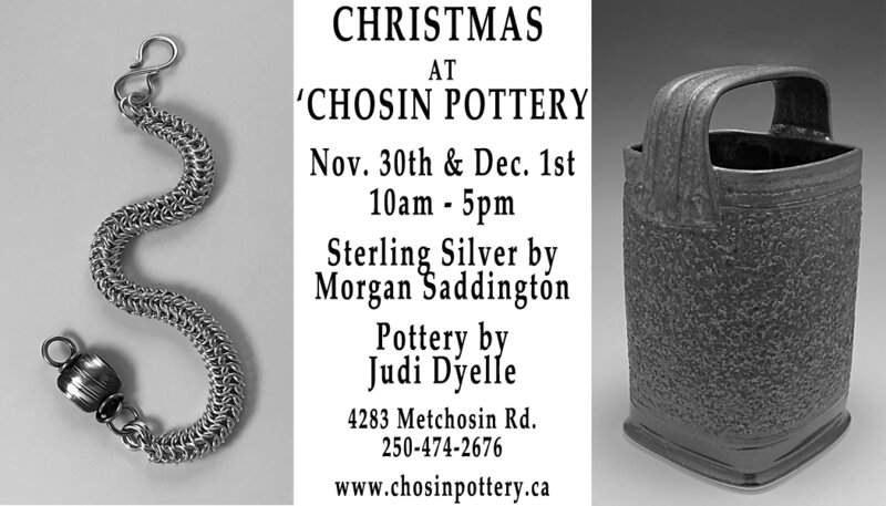 Christmas at 'Chosin Pottery: Judi Dyelle, Morgan Saddington @ 'Chosin Pottery Inc. Dec 1 2019 - May 6th @ 'Chosin Pottery Inc.