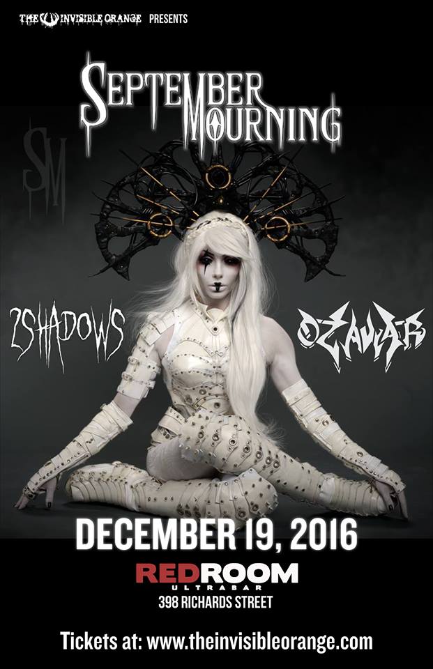 September Mourning, 2 Shadows, OZAWAR @ The Red Room Dec 19 2016 - Jun 23rd @ The Red Room