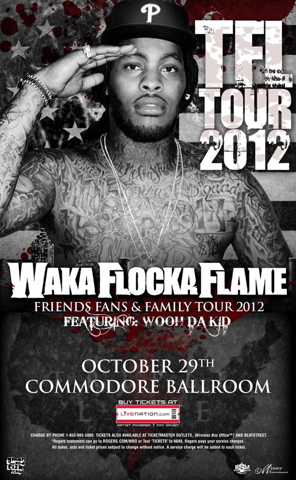 Waka Flocka Flame @ The Commodore Ballroom Oct 29 2012 - Jul 1st @ The Commodore Ballroom