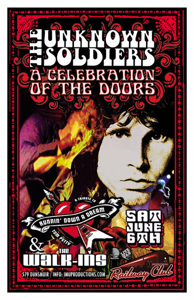 The Unknown Soldiers, Runnin Down A Dream , The Walk-Ins @ Railway Club Jun 6 2015 - May 6th @ Railway Club