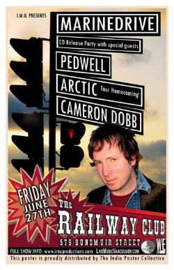 TONIGHT! MARINEDRIVE CD RELEASE PARTY w/: Marine Drive, 1980 SICKS, Pedwell, ARCTIC, Cameron Dobb @ Railway Club Jun 27 2008 - May 7th @ Railway Club