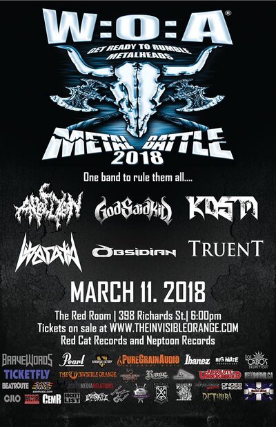 Wacken Open Air: Metal Battle Vancouver 2018 @ The Red Room Mar 11 2018 - May 6th @ The Red Room