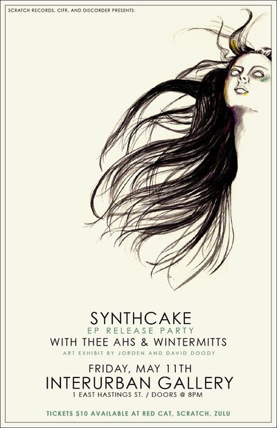 SYNTHCAKE "Molding Through Seasons" EP RELEASE PARTY!: Synthcake, Wintermitts, The Ahs @ Interurban Gallery May 11 2012 - May 6th @ Interurban Gallery