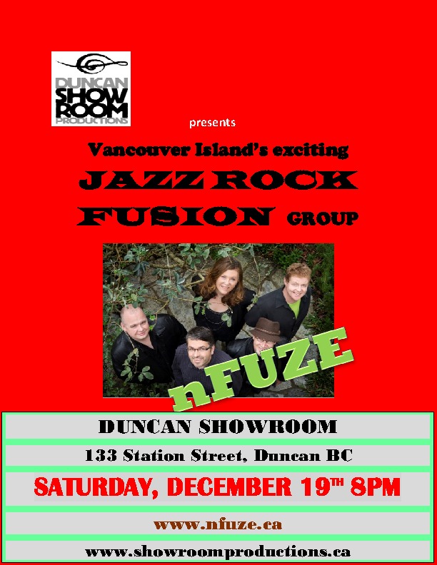 Jazz Rock Fusion: nFuze @ The Duncan Showroom - Upstairs Dec 19 2015 - May 7th @ The Duncan Showroom - Upstairs