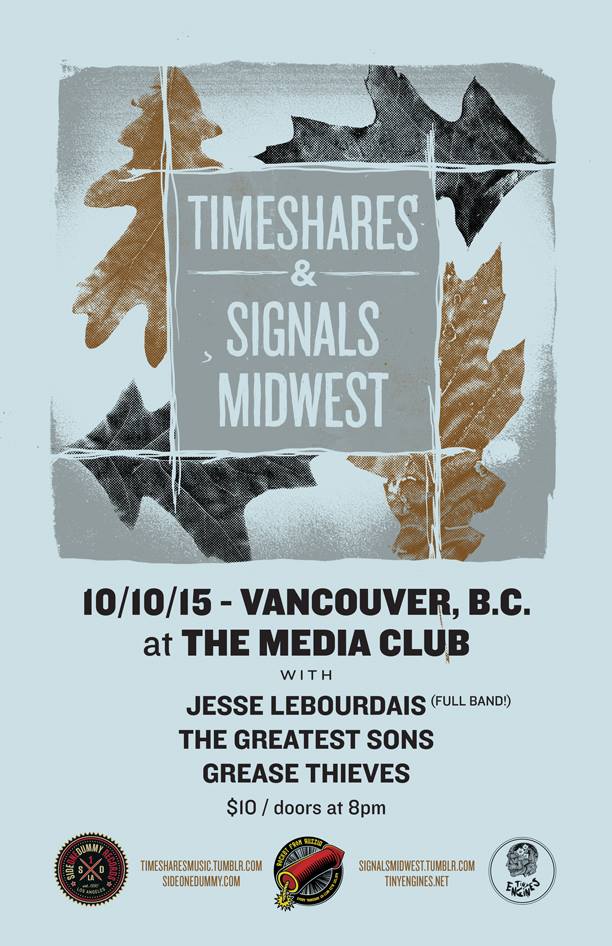 ANTI-OFFICIAL FEST 14 VANCOUVER PRE-PARTY: Signals Midwest, Timeshares, Jesse LeBourdais, The Greatest Songs, Grease Thieves @ The Media Club Oct 10 2015 - May 6th @ The Media Club