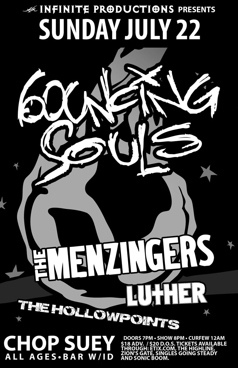 Bouncing Souls, The Menzingers, Luther, The Hollow Points @ Chop Suey Jul 22 2012 - May 6th @ Chop Suey