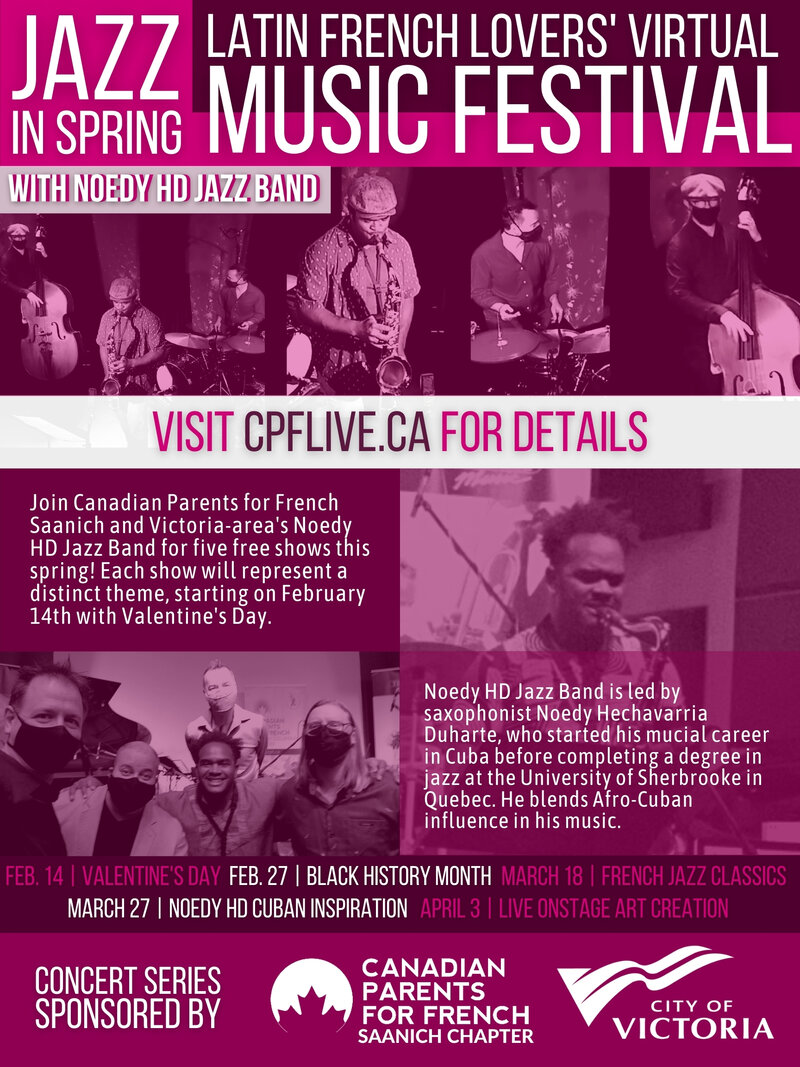 JAZZ IN THE SPRING: NOEDY HD JAZZ BAND @ WWW.CPFLIVE.CA Mar 27 2021 - May 6th @ WWW.CPFLIVE.CA