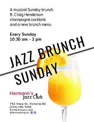 Musical Sunday Brunch No Cover Doors open at 10:30am: Craig Henderson @ Hermann's Jazz Club Nov 26 2017 - May 7th @ Hermann's Jazz Club