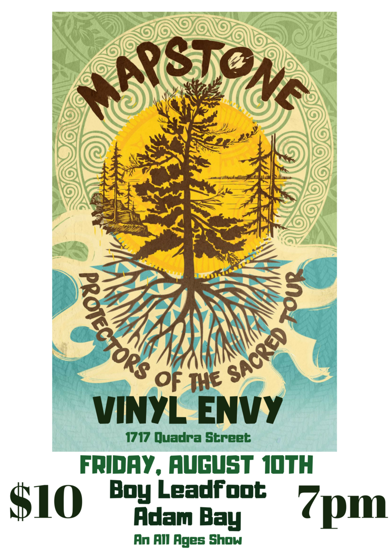 'Protectors of the Sacred' Tour:: Mapstone, Adam Bay, Boy Leadfoot @ Vinyl Envy Aug 10 2018 - May 5th @ Vinyl Envy