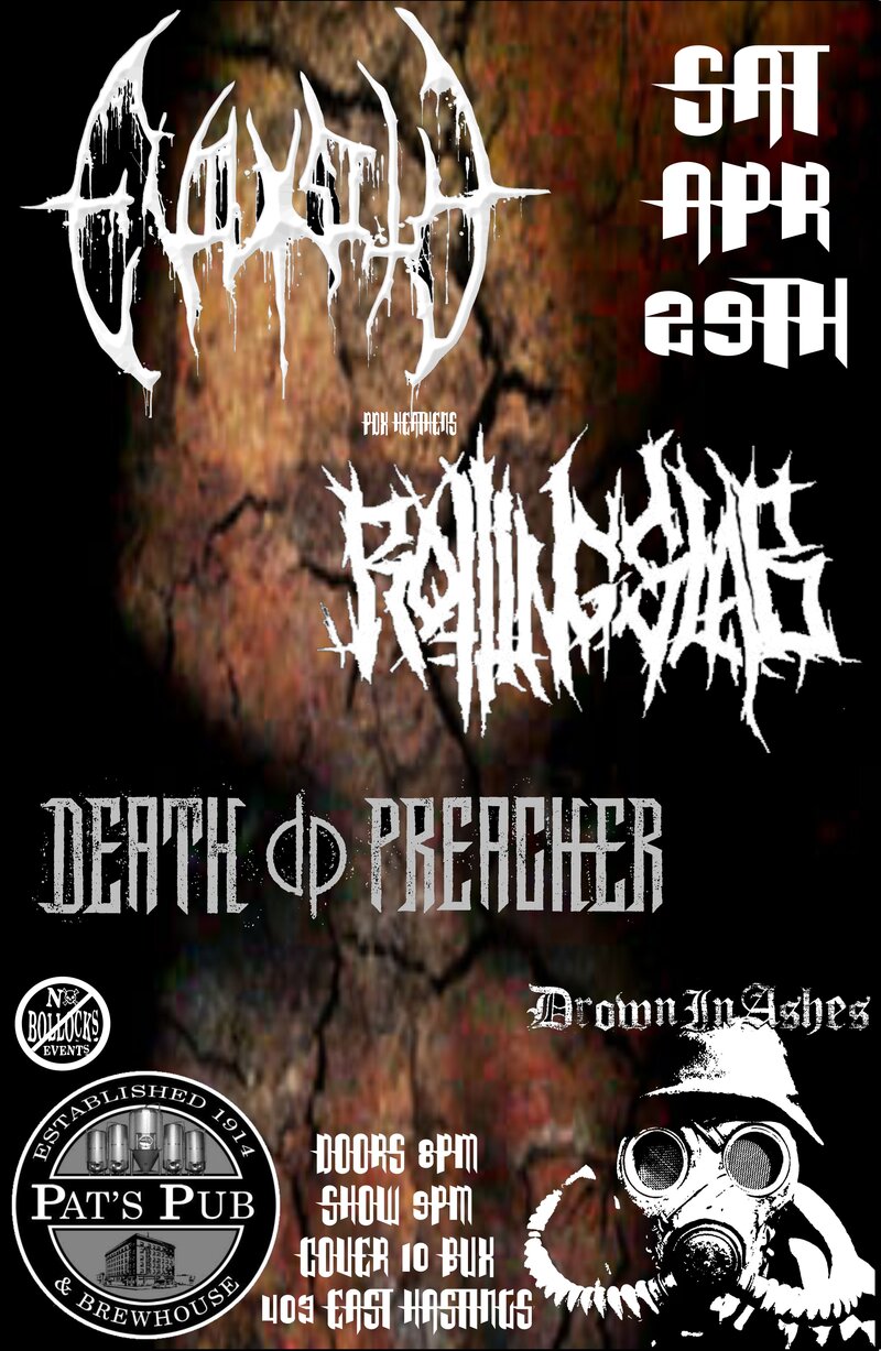 Evilosity, ROTTING SLAB, DEATH PREACHER, DrownInAshes @ Pat's Pub - Apr 29, 2017