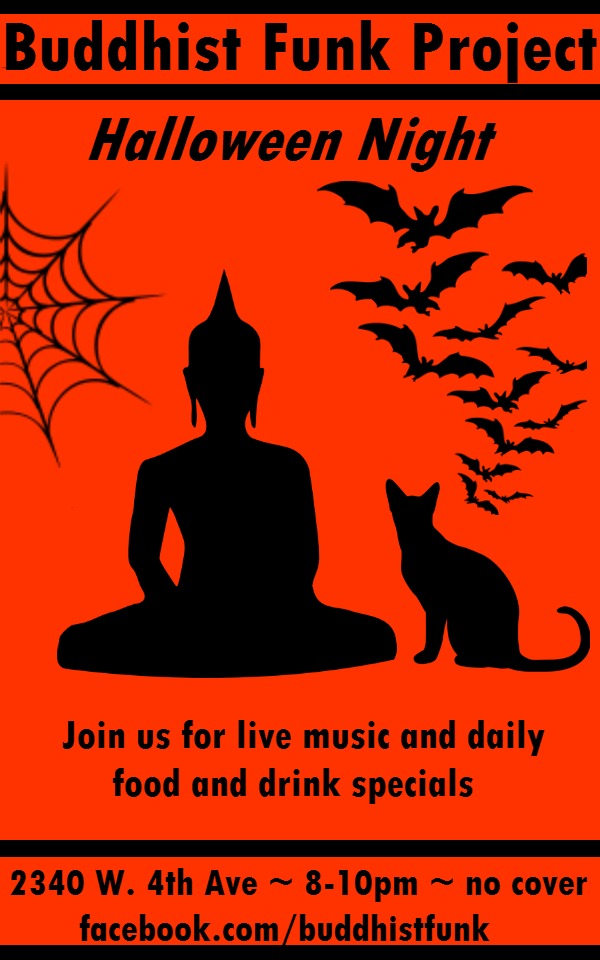 Live funk, jazz, and blues Halloween night: Buddhist Funk Project @ Rowan's Roof Oct 31 2013 - May 17th @ Rowan's Roof