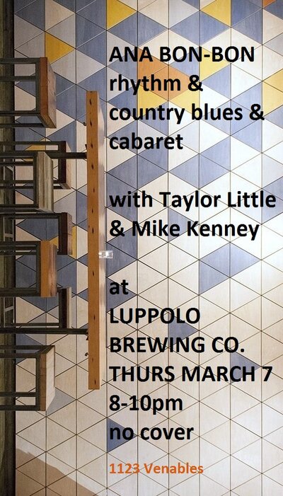 Ana Bon Bon, Taylor Little, Mike Kenney @ Luppolo Brewing Company Mar 7 2019 - May 8th @ Luppolo Brewing Company