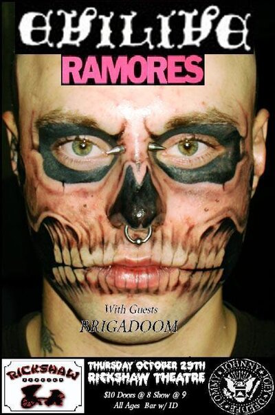 PUNK ROCK TRIBUTE HEAVEN!!!: Evilive, The Ramores, BRIGADOOM   @ Rickshaw Theatre Dec 31 1969 - May 1st @ Rickshaw Theatre