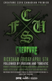 Creature Skateboards CFSU Video Premier, Erosion, TOBEATIC @ Rickshaw Theatre - Apr 05, 2013