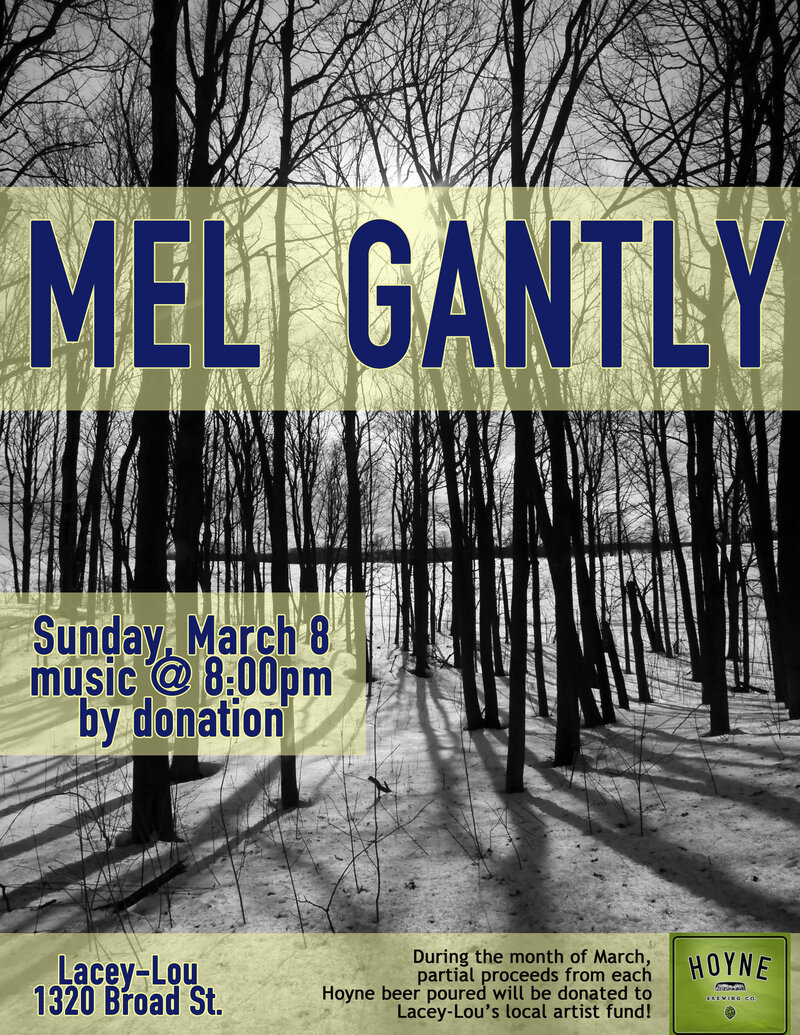 An evening with Mel: Mel Gantly @ Lacey-Lou Tapas Lounge Mar 8 2015 - May 6th @ Lacey-Lou Tapas Lounge