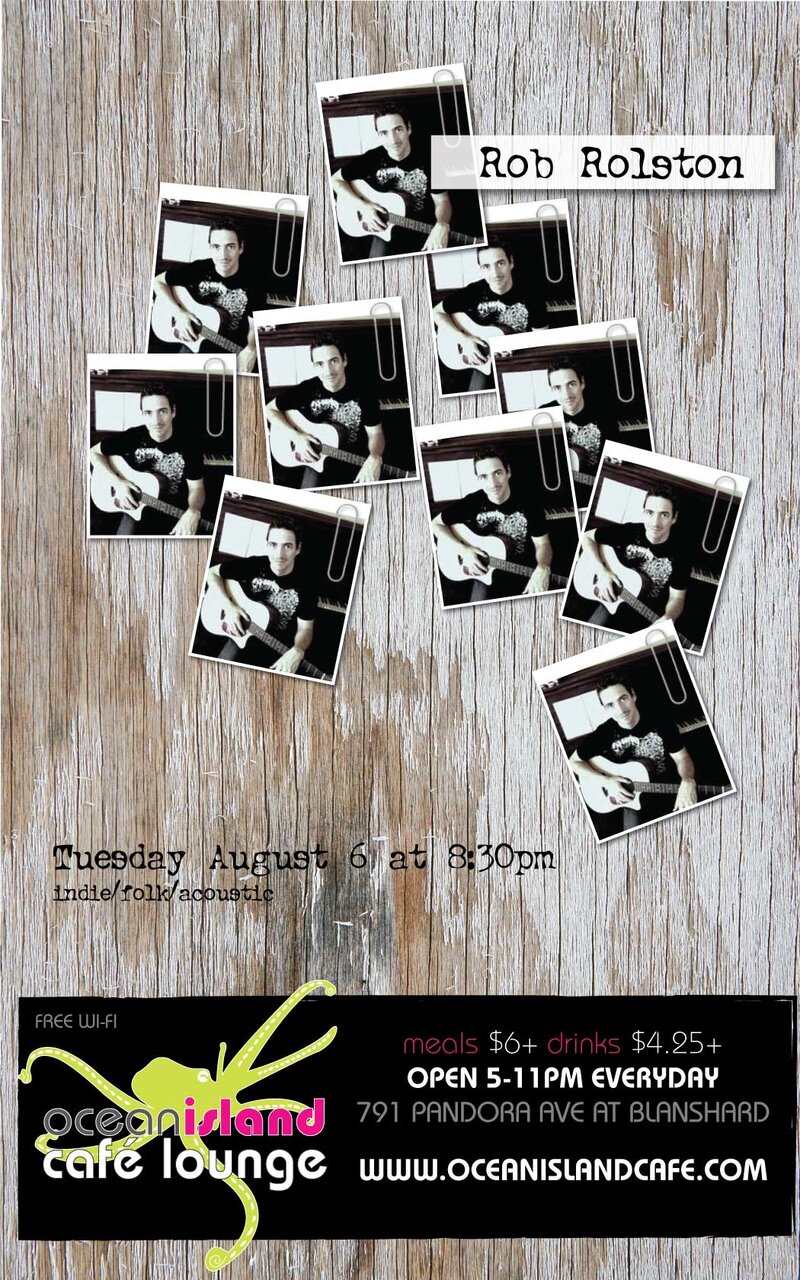Rob Rolston  @ Ocean Island Lounge Aug 6 2013 - Apr 30th @ Ocean Island Lounge