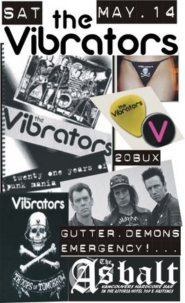 OLD SKOOL PUNX FROM THE UK: THE VIBRATORS, Gutter Demons, Emergency @ The Astoria  May 14 2005 - May 8th @ The Astoria 