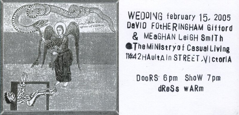 Wedding : David Gifford and Meaghan Smith @  Feb 15 2005 - Jul 11th @ 