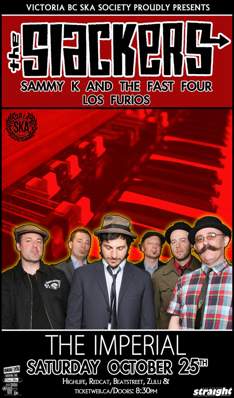 THE SLACKERS RETURN TO VANCOUVER: The Slackers, Sammy Kay and the Fast Four, Los Furios @ The Imperial Oct 25 2014 - May 6th @ The Imperial