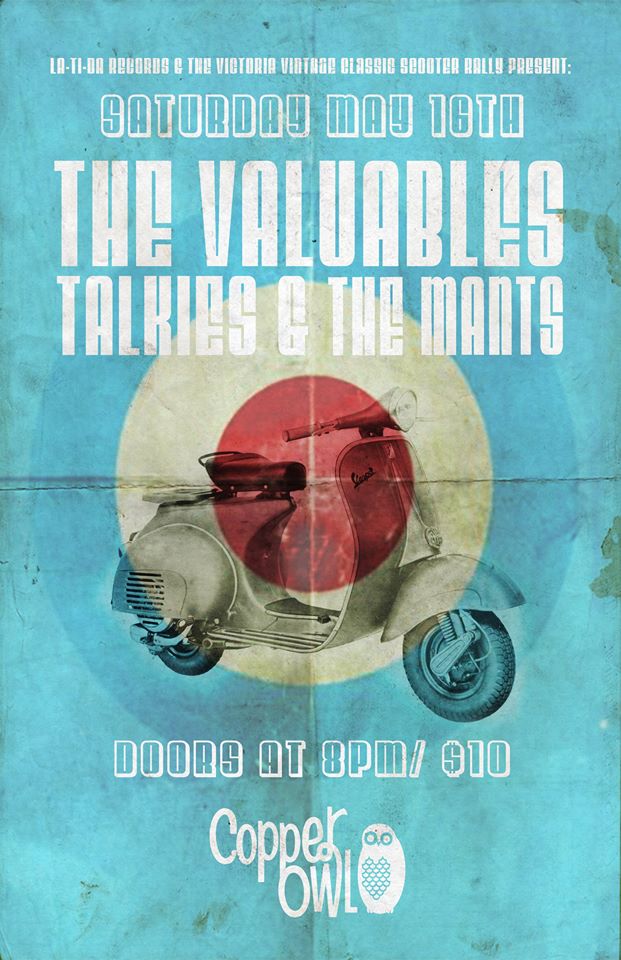 The Valuables, The Mants, Talkies @ Copper Owl May 16 2015 - May 6th @ Copper Owl