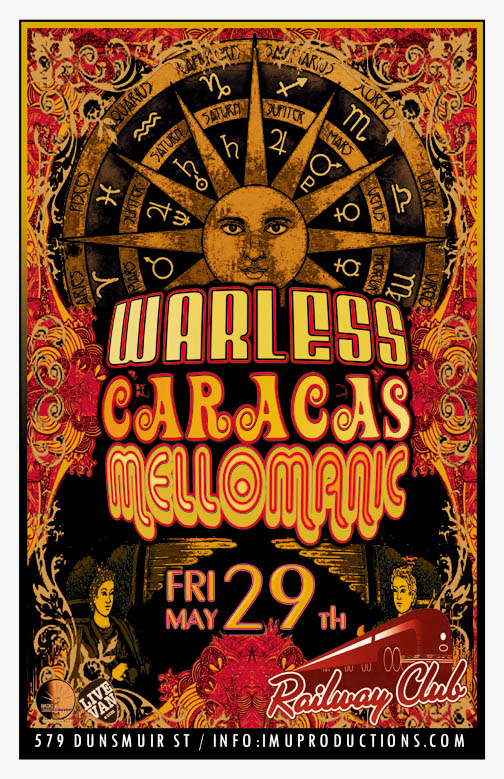 Dance night at the Railway: Warless, Caracas, Mellomanic @ Railway Club May 29 2015 - May 8th @ Railway Club