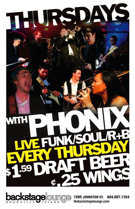 St. Patrick's Day & $1.59 BEER w/: The Phonix @ Backstage Lounge Mar 17 2011 - May 7th @ Backstage Lounge