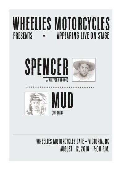 Spencer Kay, Mud @ Wheelies Motorcyles Aug 12 2016 - Jun 6th @ Wheelies Motorcyles