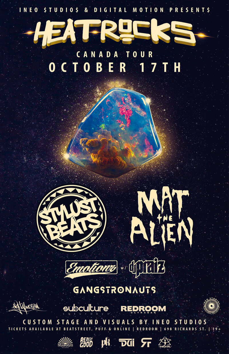 SUBculture Saturday's Feat: Stylust Beatz, Mat the Alien, EMOTIONZ, DJ Praiz, Gangstronauts @ The Red Room Oct 17 2015 - May 7th @ The Red Room