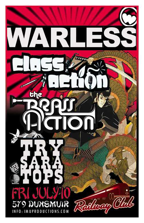 Warless, Class Action, The Brass Action, Trysaratops @ Railway Club Dec 31 1969 - May 8th @ Railway Club