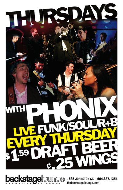 BACKSTAGE THURSDAYS: The Phonix @ Backstage Lounge Feb 17 2011 - May 7th @ Backstage Lounge