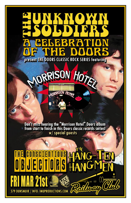CLASSIC ROCK ALBUM SERIES presents: The Unknown Soldiers, The Hang-Ten Hangmen, The CONSCIENTIOUS OBJECTORS @ Railway Club Dec 31 1969 - Apr 30th @ Railway Club