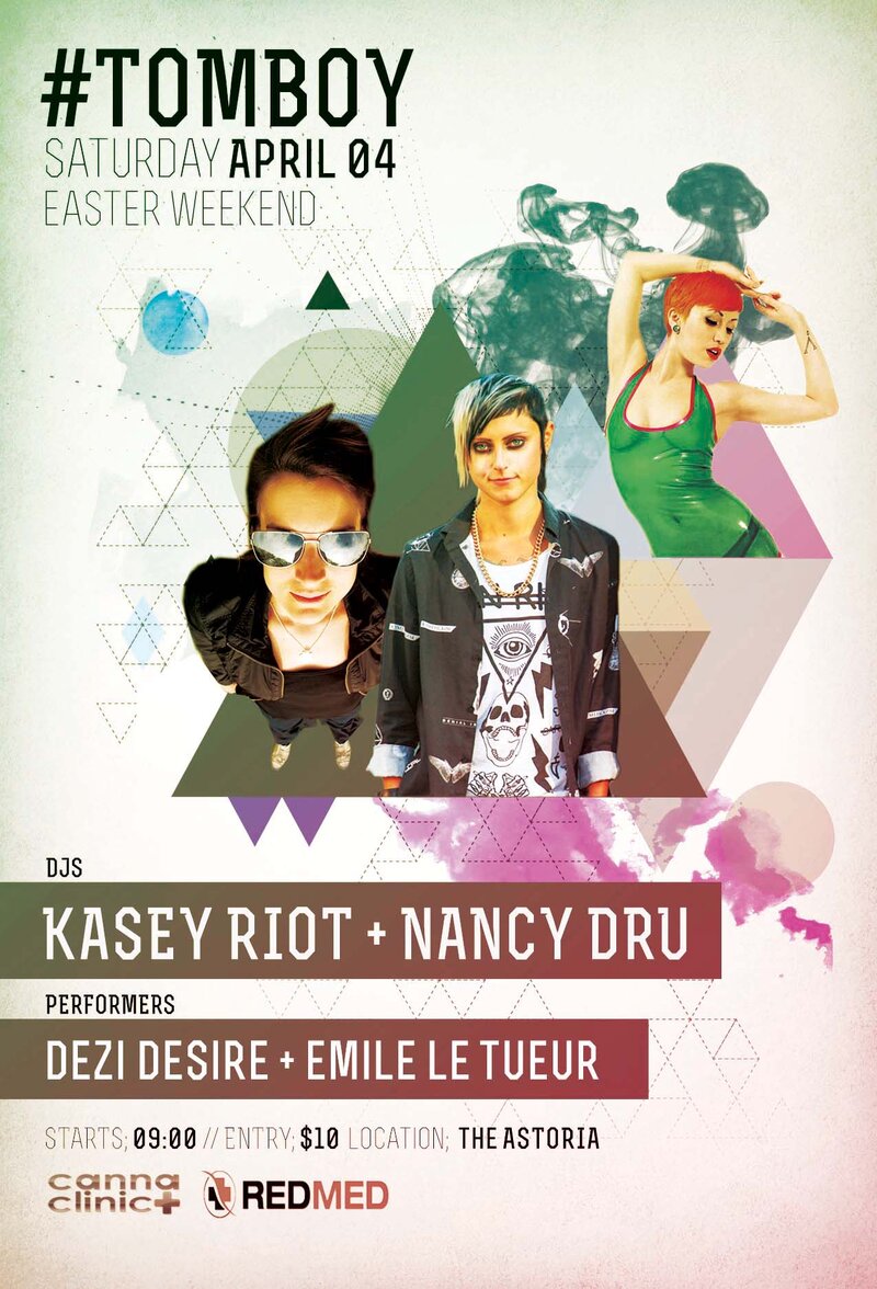 #TOMBOY: KASEY RIOT, NANCY DRU, DEZI DESIRE, EMILE LE TUEUR @ The Astoria  - Apr 04, 2015