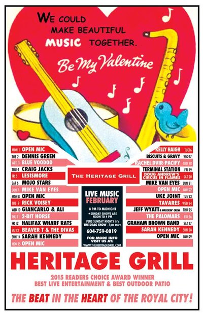 Circus In Flames @ The Heritage Grill Feb 20 2016 - May 6th @ The Heritage Grill