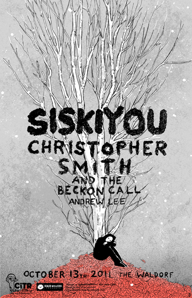 double bill: Siskiyou, Christopher Smith and the Beckon Call, Andrew Lee @ The Waldorf Oct 13 2011 - May 13th @ The Waldorf