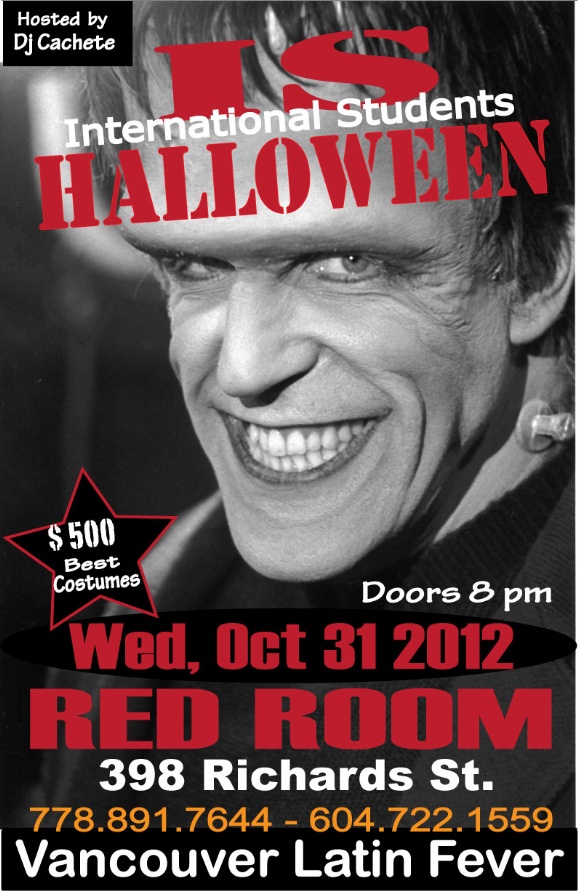 I.S. (International Students) Halloween Bash: Hosted by DJ Cachete and Friends  @ The Red Room Oct 31 2012 - Jun 14th @ The Red Room