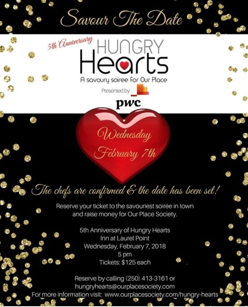 Hungry Hearts - Our Place Society Gala: Lola Parks @ Laurel Point Inn Feb 7 2018 - May 5th @ Laurel Point Inn