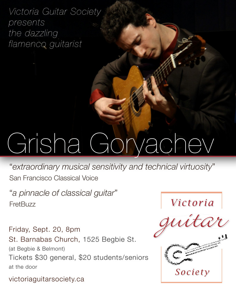 Grisha Goryachev: Flamenco Guitar Recital: Grisha Goryachev @ St. Barnabas Church Sep 20 2013 - May 6th @ St. Barnabas Church