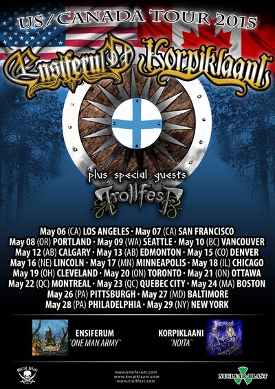 ENSIFERUM, Korpiklaani, TROLLFEST @ Rickshaw Theatre May 10 2015 - May 8th @ Rickshaw Theatre