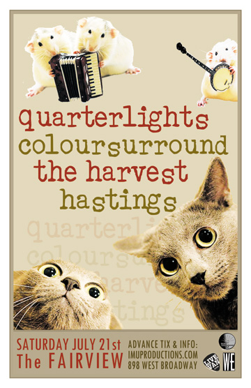 Quarterlights, Coloursurround, The Harvest, Hastings @ Fairview Pub Jul 21 2012 - May 9th @ Fairview Pub
