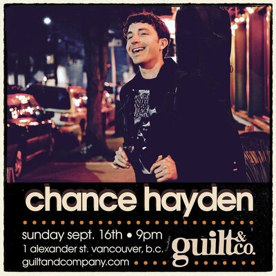 Chance Hayden @ Guilt & Co. Sep 16 2018 - Jun 13th @ Guilt & Co.